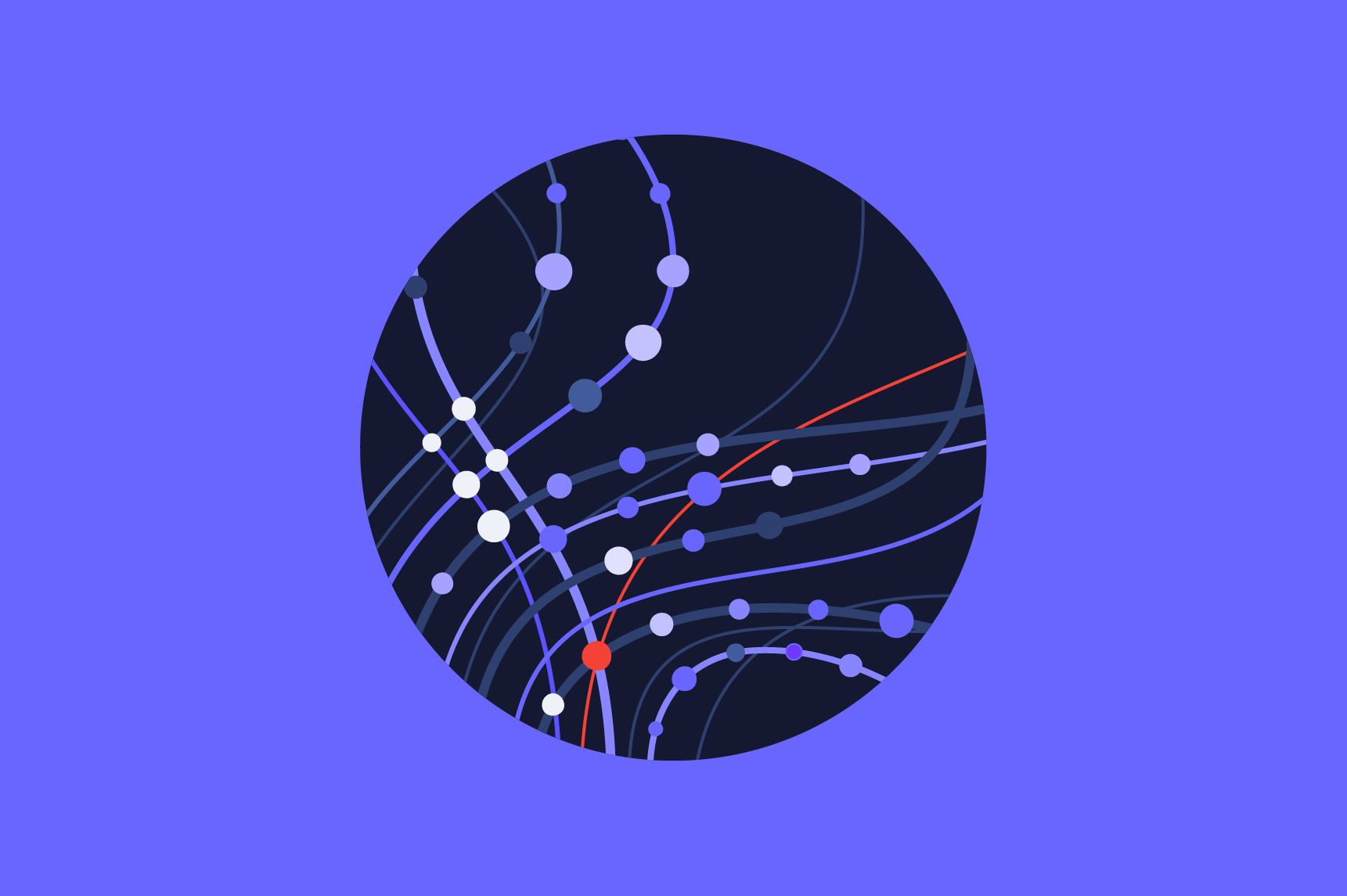 An illustration of a glob shows crossing chain lines and points of access