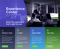 Experience Center web page image