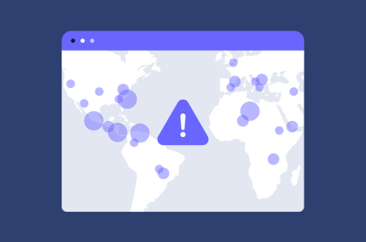 map with alert
